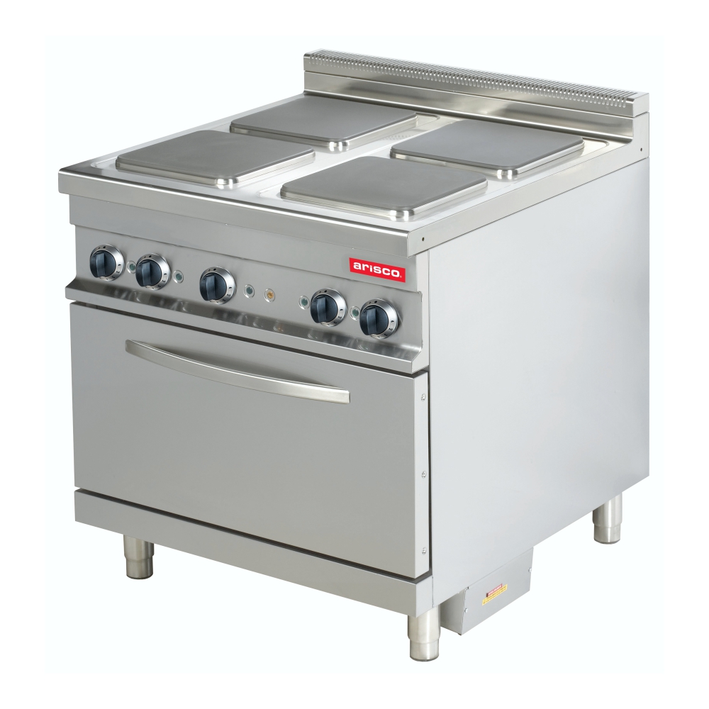4 Plate cooking range with 2/1 GN convection oven – 900 series